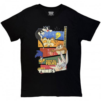 Front - Looney Tunes Unisex Adult That´s All Folks Block Print T-Shirt
