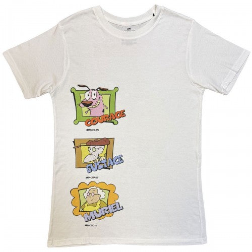 Front - Courage The Cowardly Dog Unisex Adult Back Print T-Shirt