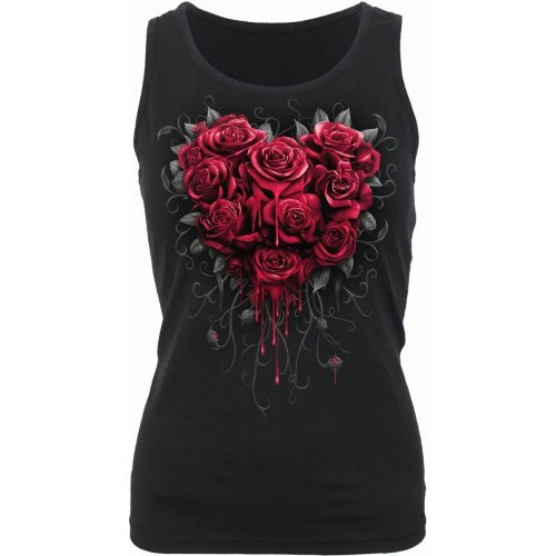 Front - Spiral Womens/Ladies Bleeding Heart Racerback Vest Top