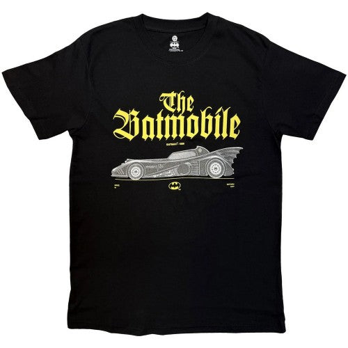 Front - Batman Unisex Adult The Batmobile T-Shirt