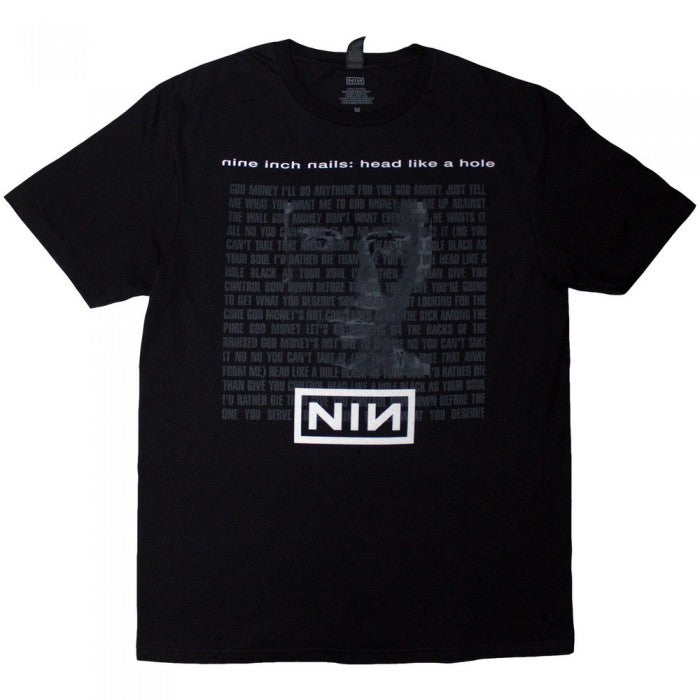Front - Nine Inch Nails Unisex Adult Head Like A Hole T-Shirt