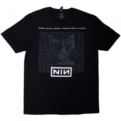 Front - Nine Inch Nails Unisex Adult Head Like A Hole T-Shirt