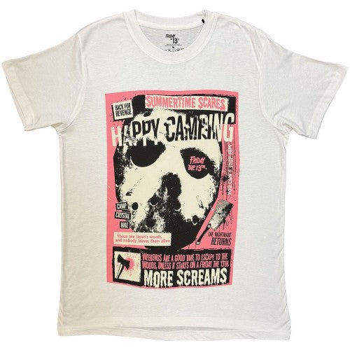 Front - Friday The 13th Unisex Adult Happy Camping T-Shirt