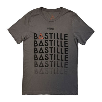 Front - Bastille Unisex Adult Repeat Logo Back Print T-Shirt