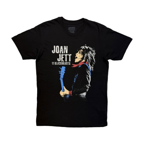 Front - Joan Jett & The Black Hearts Unisex Adult Guitar T-Shirt