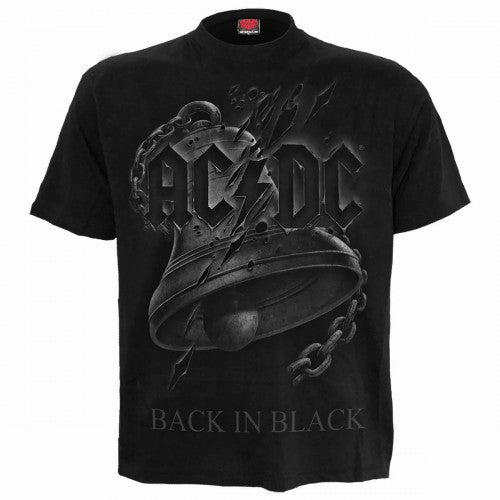 Front - AC/DC Unisex Adult Back In Black Tour Back Print T-Shirt