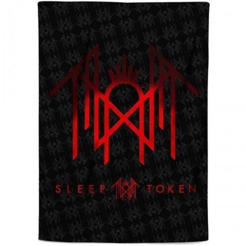 Front - Sleep Token Sherpa Fleece Red Logo Blanket
