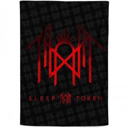 Front - Sleep Token Sherpa Fleece Red Logo Blanket