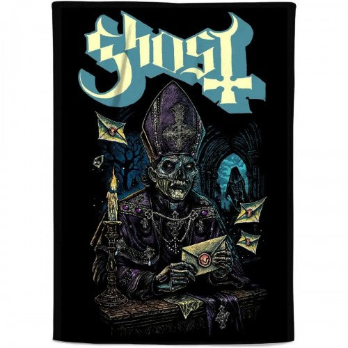 Front - Ghost Missive Sherpa Fleece Logo Blanket