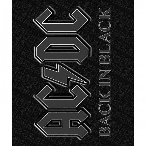 Front - AC/DC Back In Black Sherpa Fleece Blanket