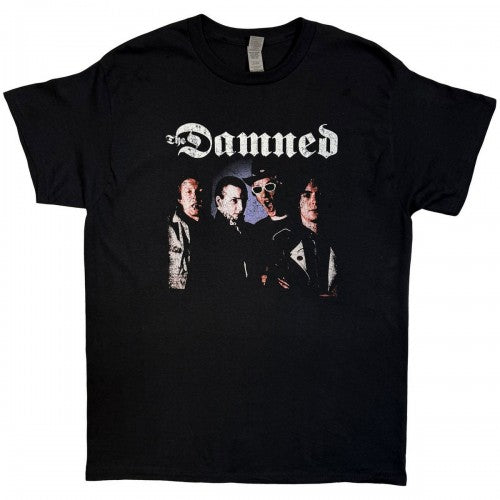 Front - The Damned Unisex Adult EU Tour Summer 24 Band Photo Back Print T-Shirt