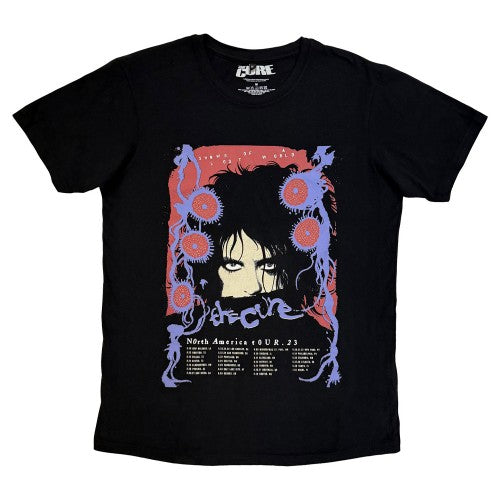Front - The Cure Unisex Adult North American Tour ´23 Poster T-Shirt