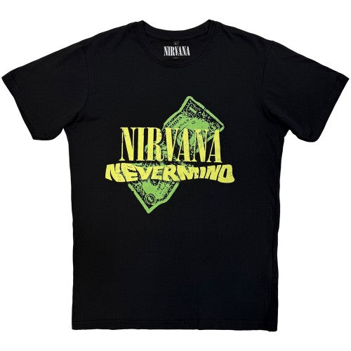 Front - Nirvana Unisex Adult Nevermind Dollar T-Shirt
