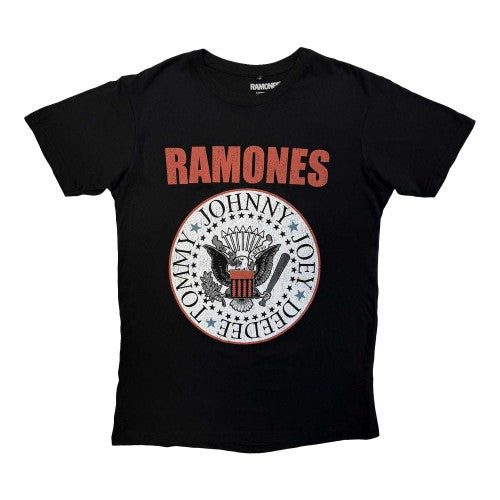 Front - Ramones Unisex Adult Hey Ho Red Block Text T-Shirt