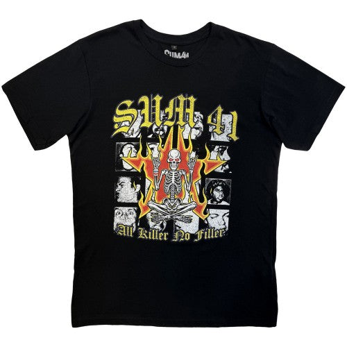 Front - Sum 41 Unisex Adult All Killer No Filler Tracklist T-Shirt
