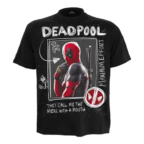 Front - Deadpool & Wolverine Unisex Adult Sketch Back Print T-Shirt