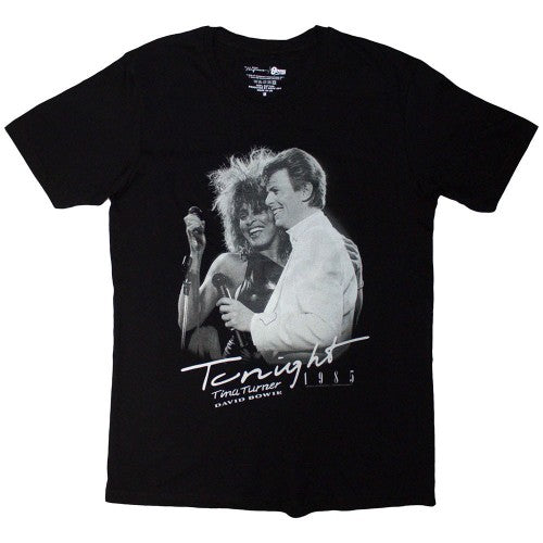 Front - Tina Turner & David Bowie Unisex Adult Tonight 1985 T-Shirt