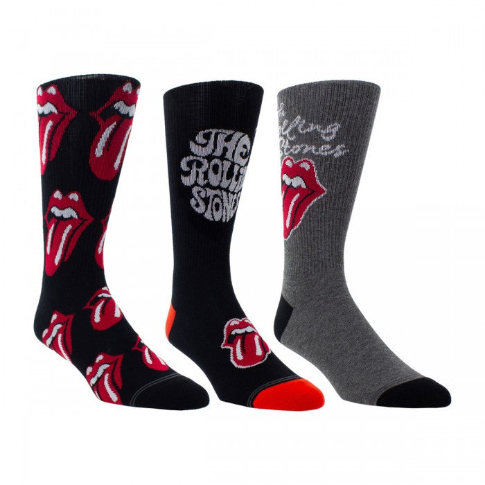 Front - The Rolling Stones Unisex Adult Logos Crew Socks