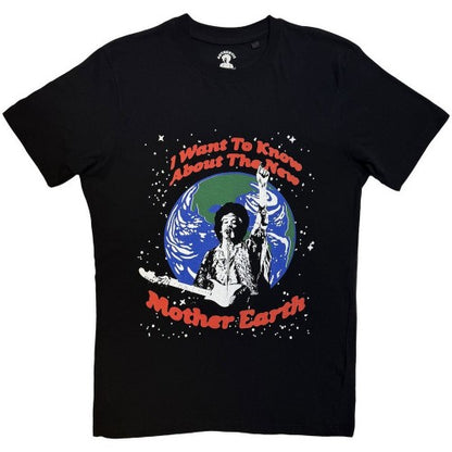 Front - Jimi Hendrix Unisex Adult Earth Day T-Shirt