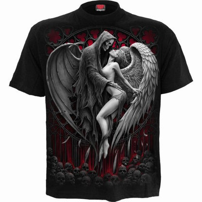 Front - Spiral Direct Unisex Adult Forbidden Back Print T-Shirt