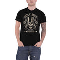 Front - Guns N Roses Unisex Adult Top Hat, Skull & Pistols Las Vegas T-Shirt