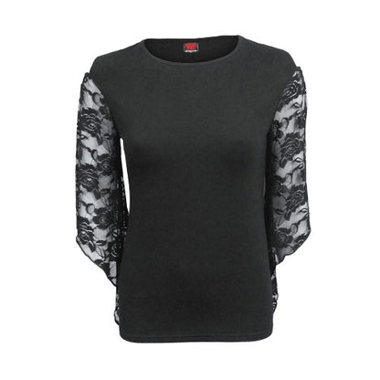 Front - Spiral Direct Womens/Ladies Rose Lace Top