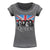 Front - Queen Womens/Ladies Burnout Union Jack T-Shirt