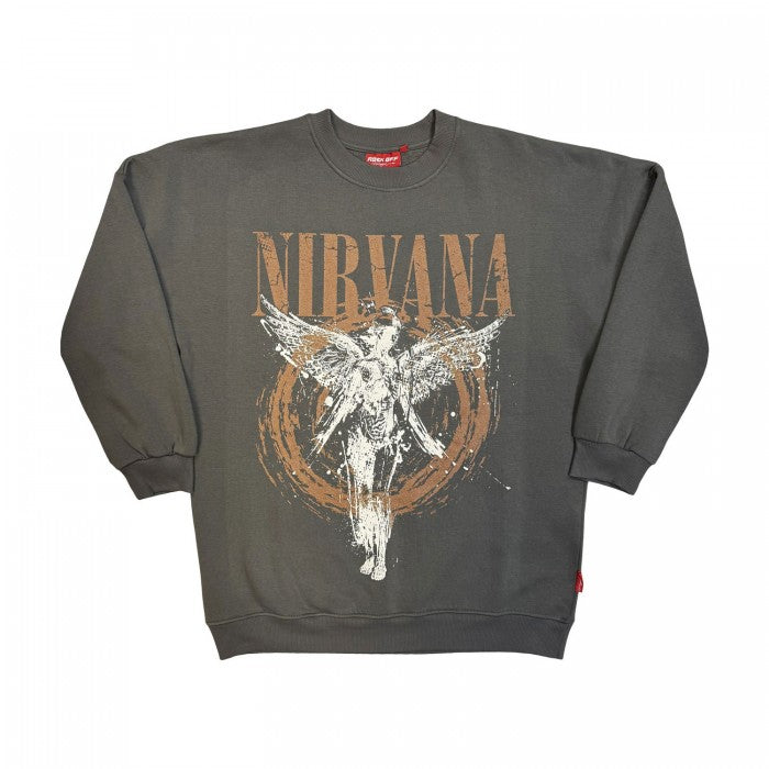Front - Nirvana Womens/Ladies Unplugged In Utero Angel Circle Sweatshirt