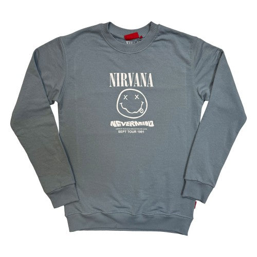 Front - Nirvana Unisex Adult Unplugged Nevermind Tour 1991 Back Print Sweatshirt