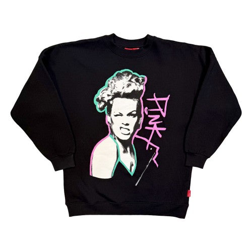 Front - Pink Womens/Ladies Unplugged Paint Pen Sweatshirt