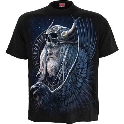 Front - Spiral Direct Unisex Adult Odin´s Warrior Back Print T-Shirt