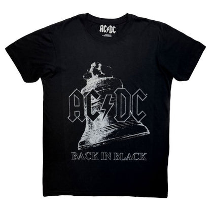 Front - ACDC Unisex Adult Back In Black Carbon T-Shirt