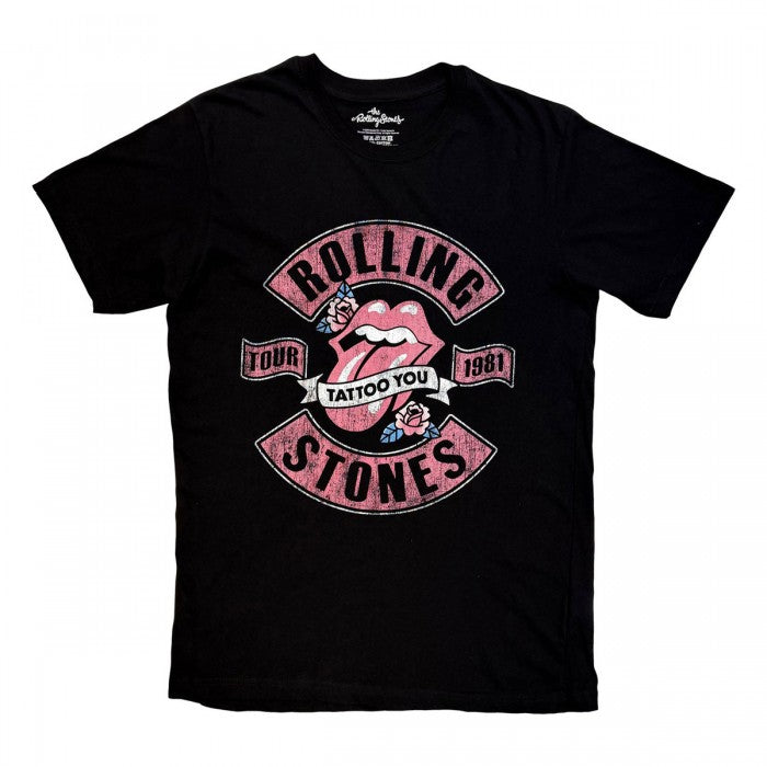 Front - The Rolling Stones Unisex Adult Tour 1981 Tattoo You T-Shirt