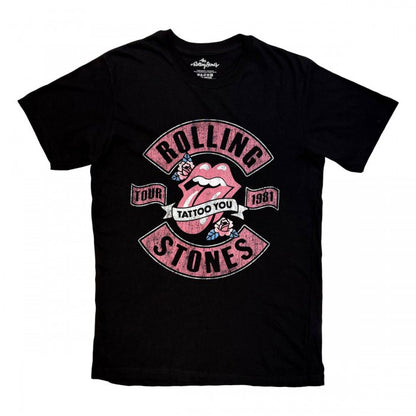 Front - The Rolling Stones Unisex Adult Tour 1981 Tattoo You T-Shirt