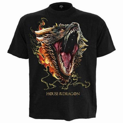 Front - House Of The Dragon Unisex Adult HOD2 Drogon Back Print T-Shirt