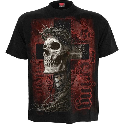 Front - Spiral Direct Unisex Adult Silent Suffering Back Print T-Shirt