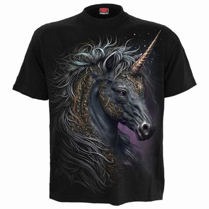 Front - Spiral Direct Unisex Adult Celtic Unicorn Back Print T-Shirt