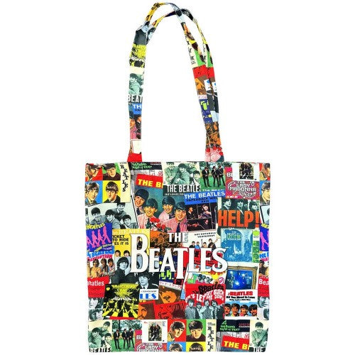 Front - The Beatles Single Covers Cotton Tote Bag