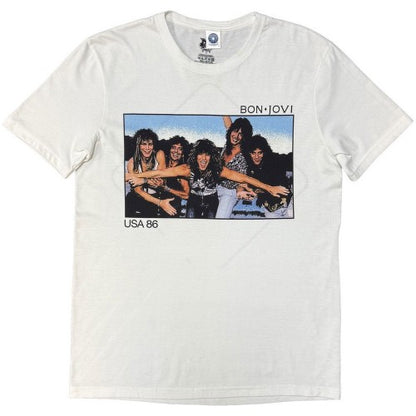 Front - Bon Jovi Unisex Adult USA 1986 T-Shirt
