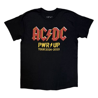 Front - AC/DC Unisex Adult PWR-UP World Tour ´24-´25 Logo T-Shirt