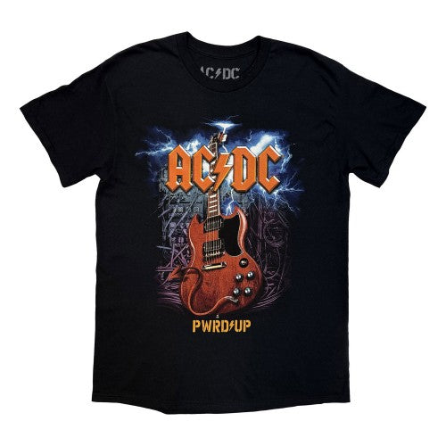 Front - AC/DC Unisex Adult Power Up EU Tour ´25 Guitar T-Shirt