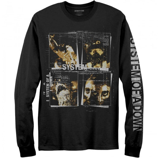 Front - System Of A Down Unisex Adult Faces Long-Sleeved T-Shirt