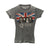 Front - Queen Unisex Adult Burnout Union Jack T-Shirt