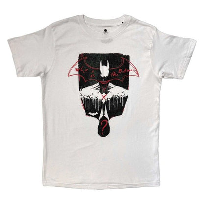 Front - Batman Unisex Adult Who Is The Batman? T-Shirt