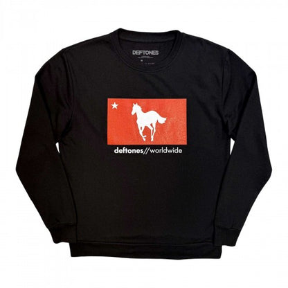 Front - Deftones Unisex Adult Star & Pony Sweatshirt