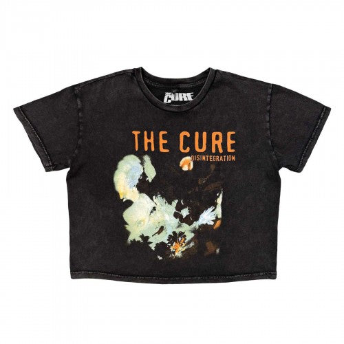 Front - The Cure Womens/Ladies Disintegration Stone Wash Crop Top