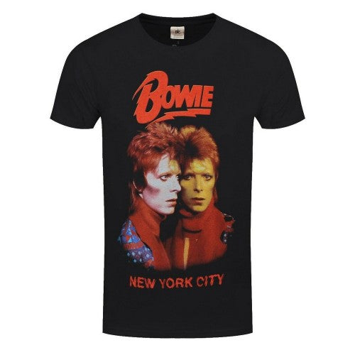 Front - David Bowie Unisex Adult New York City T-Shirt