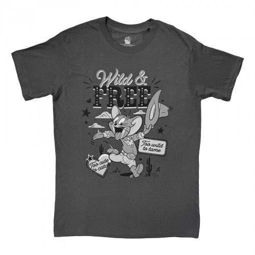 Front - Tom & Jerry Unisex Adult Wild & Free T-Shirt