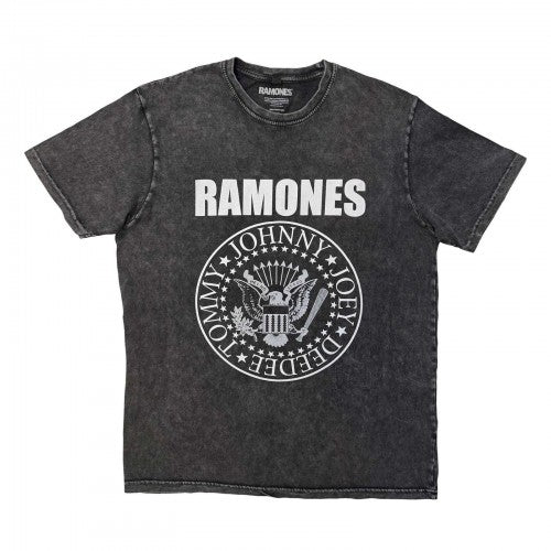 Front - Ramones Unisex Adult Presidential Seal Stone Wash T-Shirt