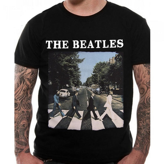 Front - The Beatles Unisex Adult Abbey Road Logo T-Shirt